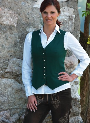 Weste Anna grün uni
