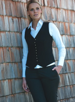 Weste Anna schwarz uni